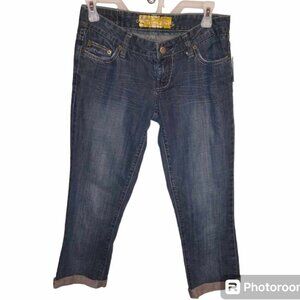 RUSTIC DENIM women;s cropped jeans denim size 9-10 comfort style w-030